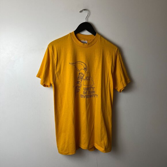 1989 Vintage 80s Unity In Our Diversity JCL T Shirt Adult Yellow Large L USA - Picture 12 of 16